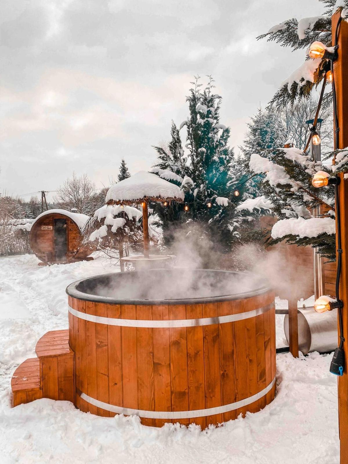 Rajska Cisza - Caloroczny Prywatny Domek W Lesie Nad Jeziorem - Sauna I Balia Krąg Zewnętrze zdjęcie
